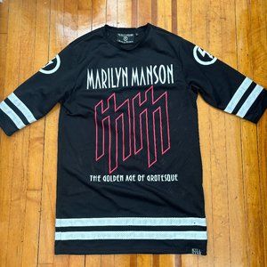 SOLD - Killstar Marilyn Manson Use Your Fist Hockey Jersey Dress